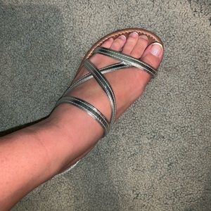 Silver sandals